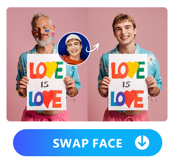 a man put on makeup with PhotoDirector for LGBTQ month